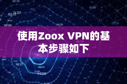 使用Zoox VPN的基本步骤如下