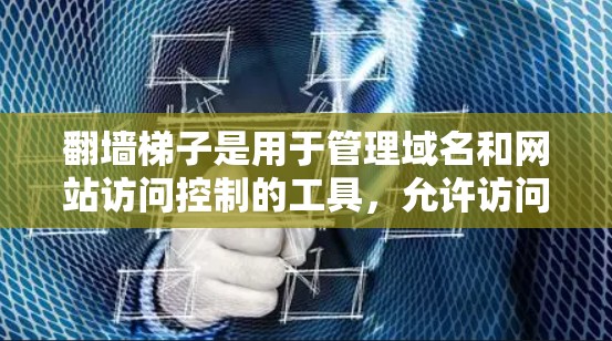 翻墙梯子是用于管理域名和网站访问控制的工具,允许访问者通过中间平台访问目标网站。以下是详细的信息 翻墙梯子是用于管理域名和网站访问控制的工具,允许访问者通过中间平台访问目标网站。以下是详细的信息
