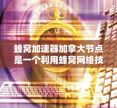 蜂窝加速器加拿大节点是一个利用蜂窝网络技术的加速工具，主要应用在加拿大地区的计算机系统中。以下是对该概念的详细解释