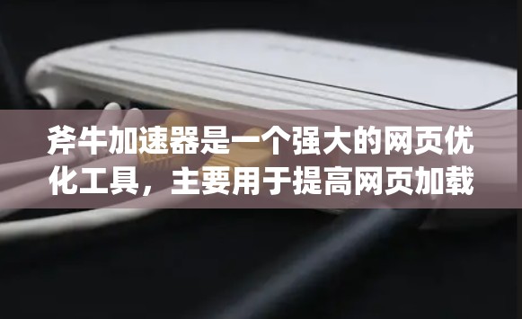 斧牛加速器是一个强大的网页优化工具，主要用于提高网页加载速度、减少广告和 slowing down 漫画等页面。以下是一些基本的使用教程，帮助您更好地使用斧牛加速器
