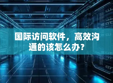 国际访问软件，高效沟通的该怎么办？