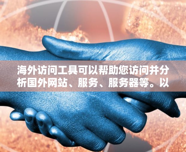 海外访问工具可以帮助您访问并分析国外网站、服务、服务器等。以下是一些常用的海外访问工具合集，包括但不限于